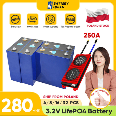 EVE Poland Stock LF280K Grade A Lithium Lifepo4 Cell 250A 200A BMS Shipping Included