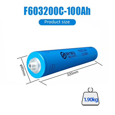 Deligreen Deep Cycle Cylindrical LiFePO4 Battery 3.2V 100Ah